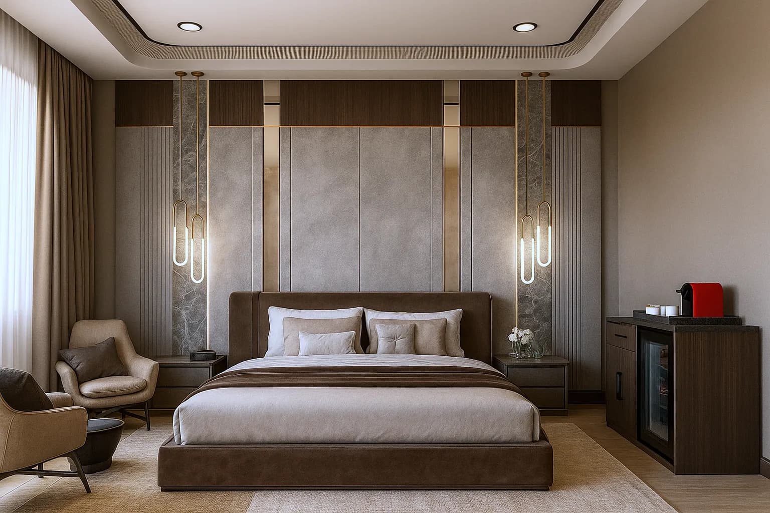 Hotel RTO, Rajasthan — deep reveals and shaded openings on the exposed faces.